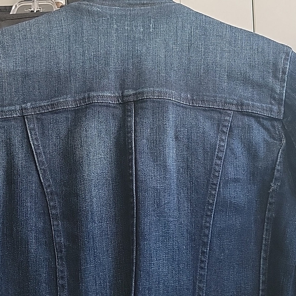 Helmut Lang denim motorcycle jacket women's size S - Picture 7 of 7